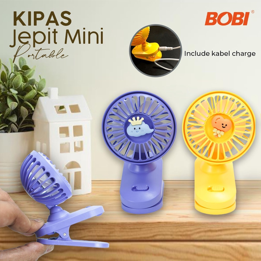 KIPAS ANGIN JEPIT MINI HA1268 // PORTABLE MINI FAN CLIP  // MINI HAND FAN  KIPAS ANGIN MEJA  - Warna Random