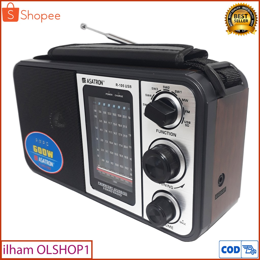 Radio Portable Asatron R-105 USB AM/FM FLASHDISK SD CARD MP3 PLAYER