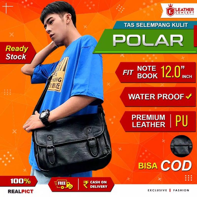 Tas Selempang Pria Kulit - Tas Pria - Tas Kulit Pria (POLAR)