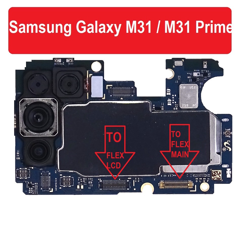 Konektor Lcd Samsung M31 M307F M31 PRIME 34 PIN di Mesin Fpc Lcd Samsung 1 pcs FPC MAINBOARD M31