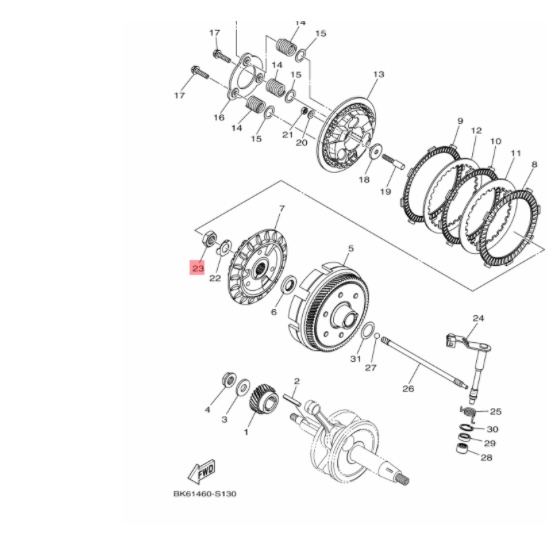 mur rumah kopling new r15 vva v3 mt15 xsr vixion r 155 ori ygp 90170-14801