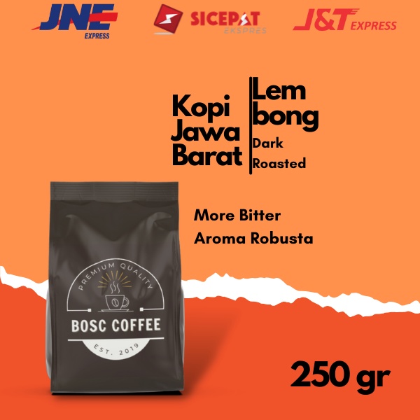 

Biji Kopi Robusta 250 gr Jawa Barat - Lembong Grade 1 Roast Beans 100% Biji Kopi Berkualitas