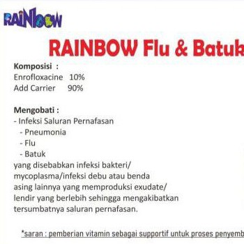 rainbow obat flu &amp; batuk 8 ml - obat batuk kucing dan anjing