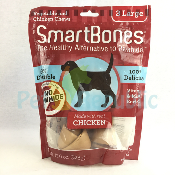 

SMARTBONES Snack Anjing Dental CHICKEN Large 3pcs