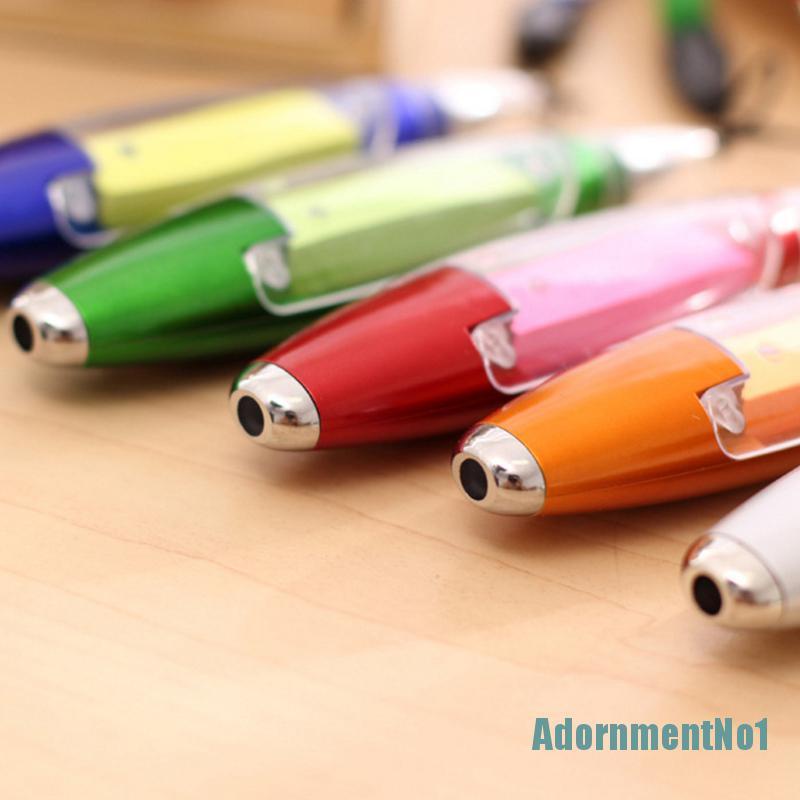 (AdornmentNo1) Pulpen Dengan Lampu LED Bahan Plastik