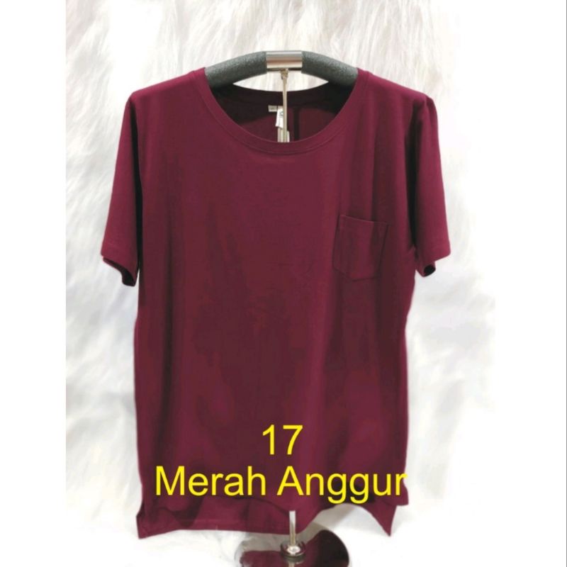 Kaos jumbo polos wanita  / Kaos spandek / Kaos adem jumbo bigsize