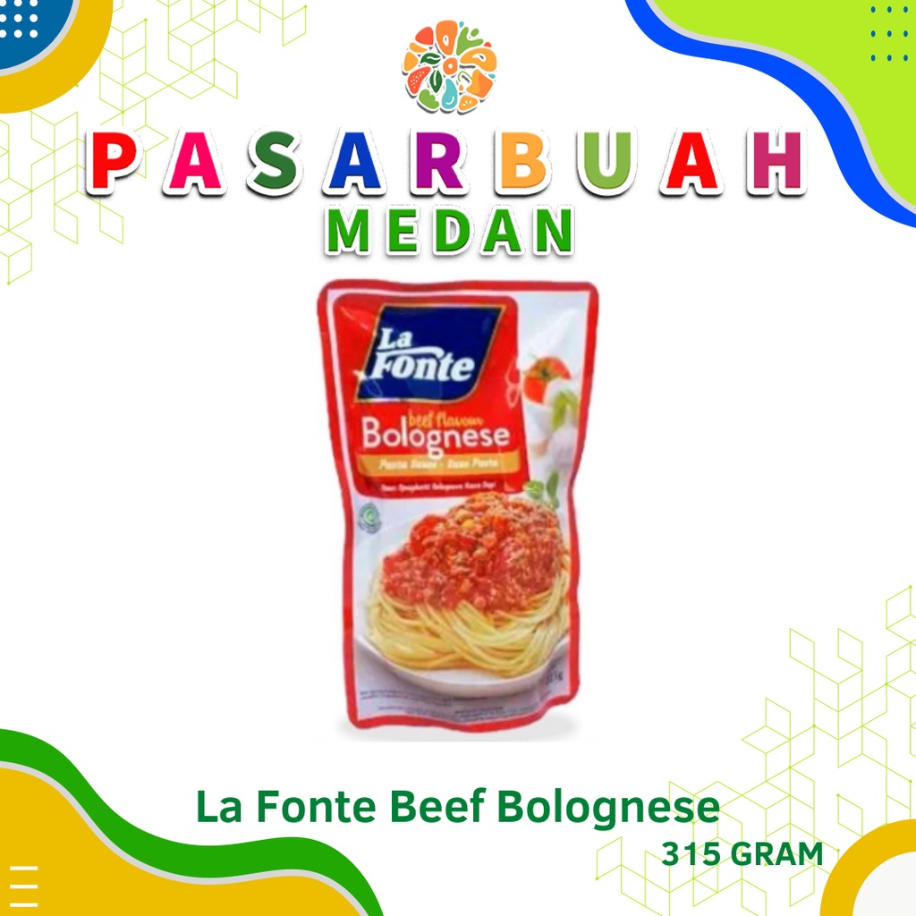 

Distributor La Fonte Saus Pasta Bolognese 315 Gram - Pasar Buah Medan