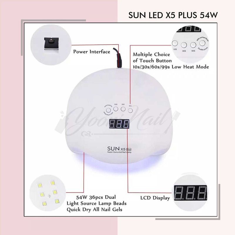 LED SUN X5 PLUS 54W uv led nail dryer pengering kutek gel led lamp