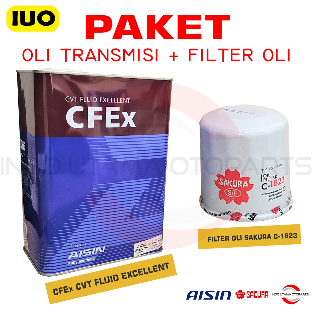 Oli Aisin Matic CFEx CVTF Multi dan Filter Oli Teana Serena C-1823