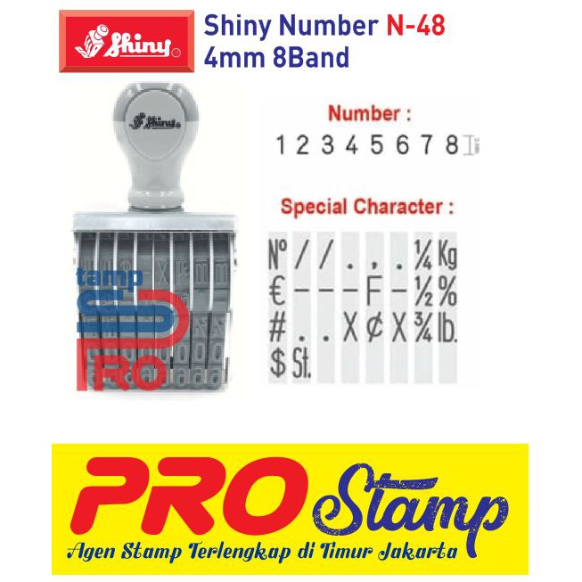 

Stempel Shiny Angka / Number Stamp 4mm