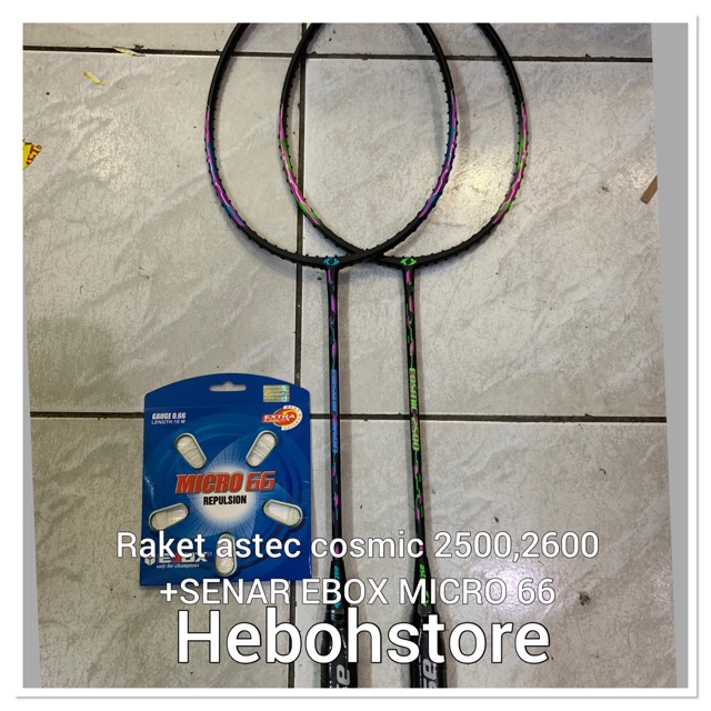 Promo RAKET BADMINTON ASTEC COSMIC 2500/2600 +SENAR EBOX MICRO 66 ORIGINAL