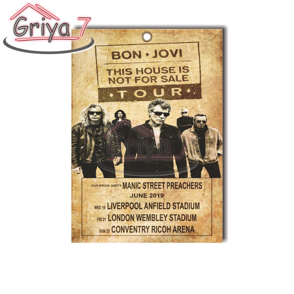 BON JOVI HIASAN DINDING POSTER BAND ROCK METAL RETRO  KLASIK  CLASSIC DEKORASI DINDING