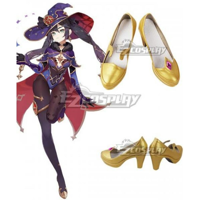 mona genshin impact shoes cosplay