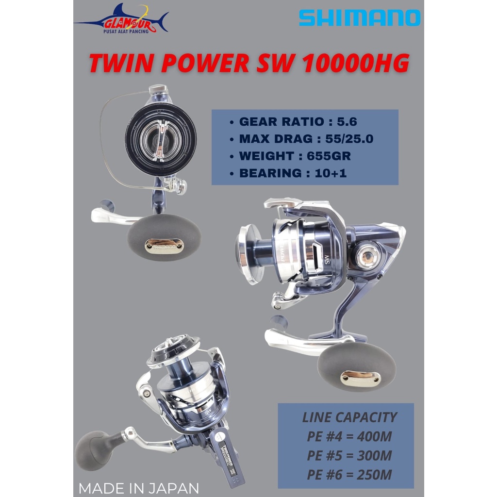 REEL PANCING SHIMANO TWIN POWER SW 10000 HG 2021
