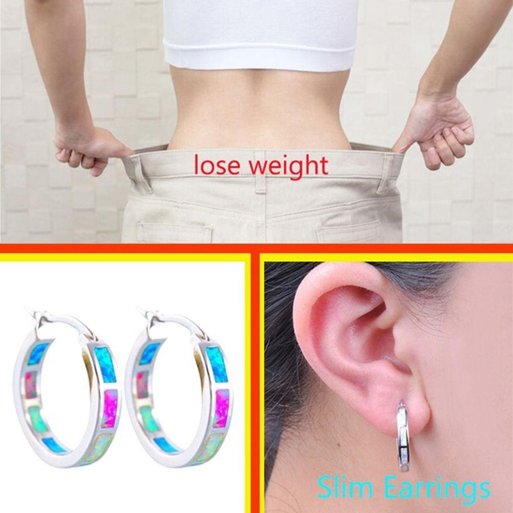 Lily Weight Loss Hoop Wanita Hot Fashion Jewellery Multicolor Alloy Gallstone Earrings