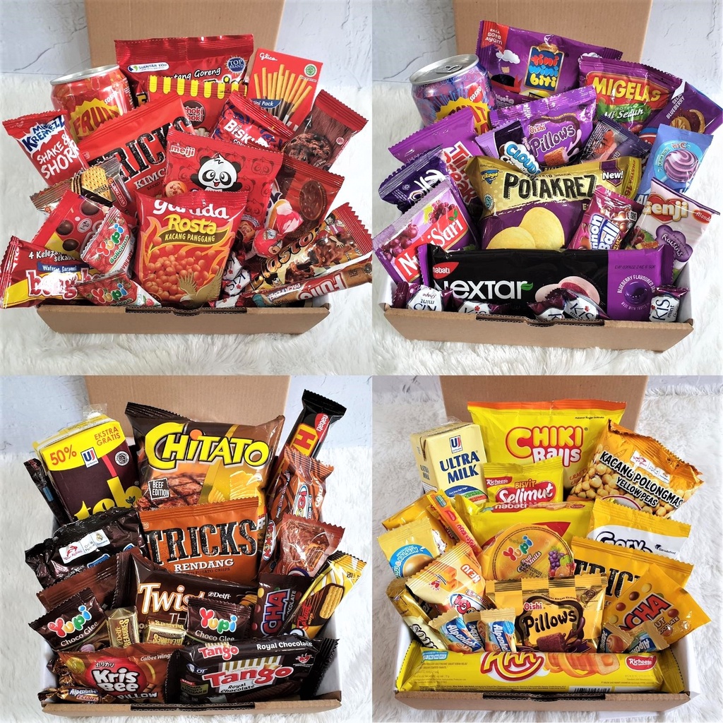 Hampers Snack Gift Box / Hampers Snack / Snack Box / Gift Box / Hadiah Ulang Tahun / Kado Wisuda / Anniversary Gift / Hadiah Kasih Sayang / Gift Box / Kado Ultah