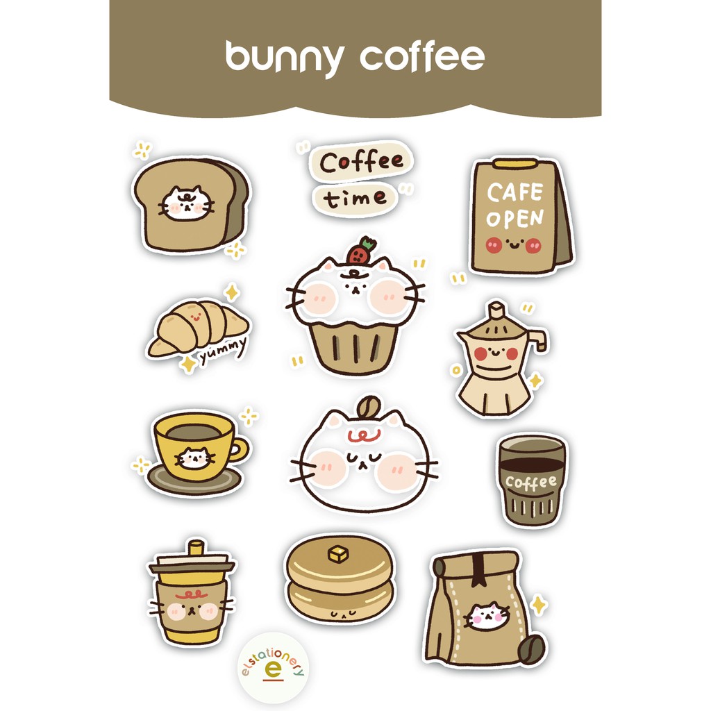 

BUNNY COFFEE STICKER