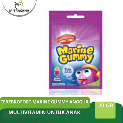 

Cerebrofort Marine Gummy Rasa Anggur Sachet