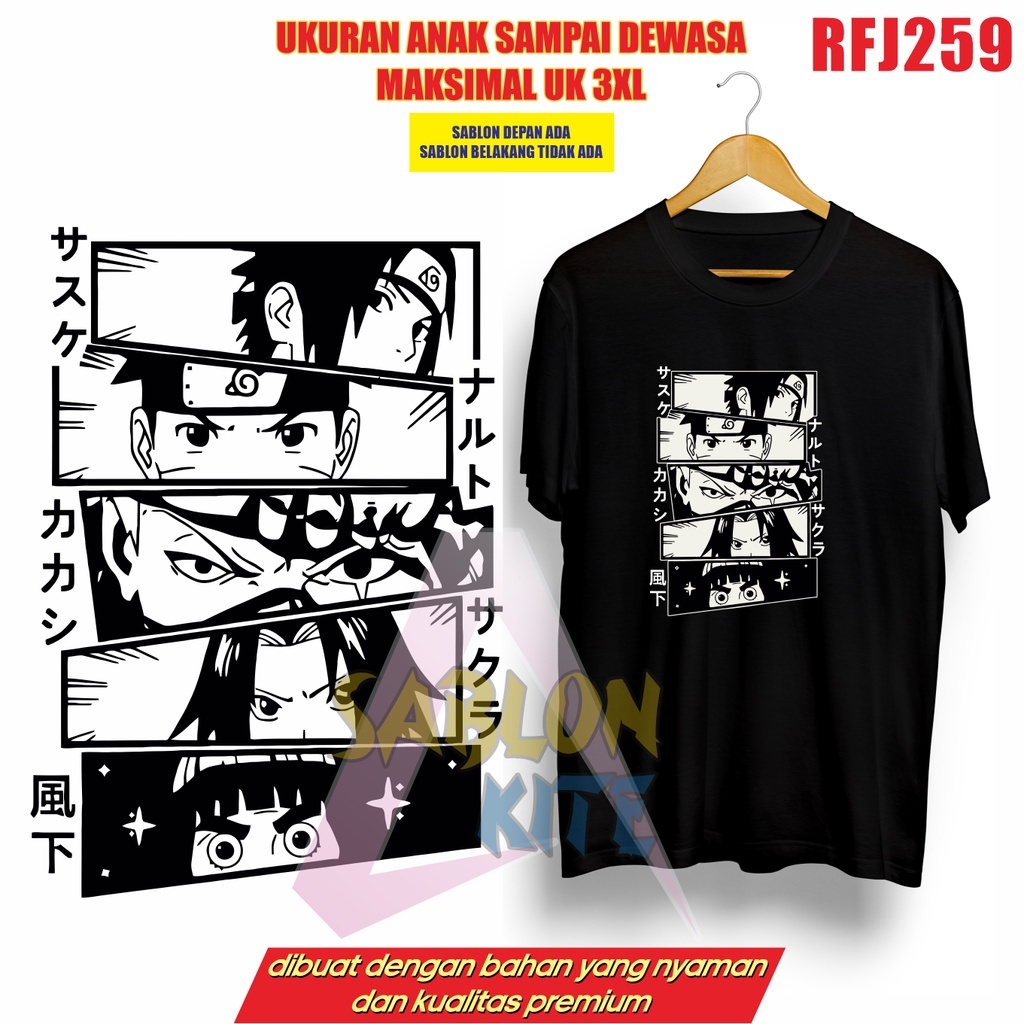 MURAH!!! KAOS KEREN ANIME NARUTO RFJ259