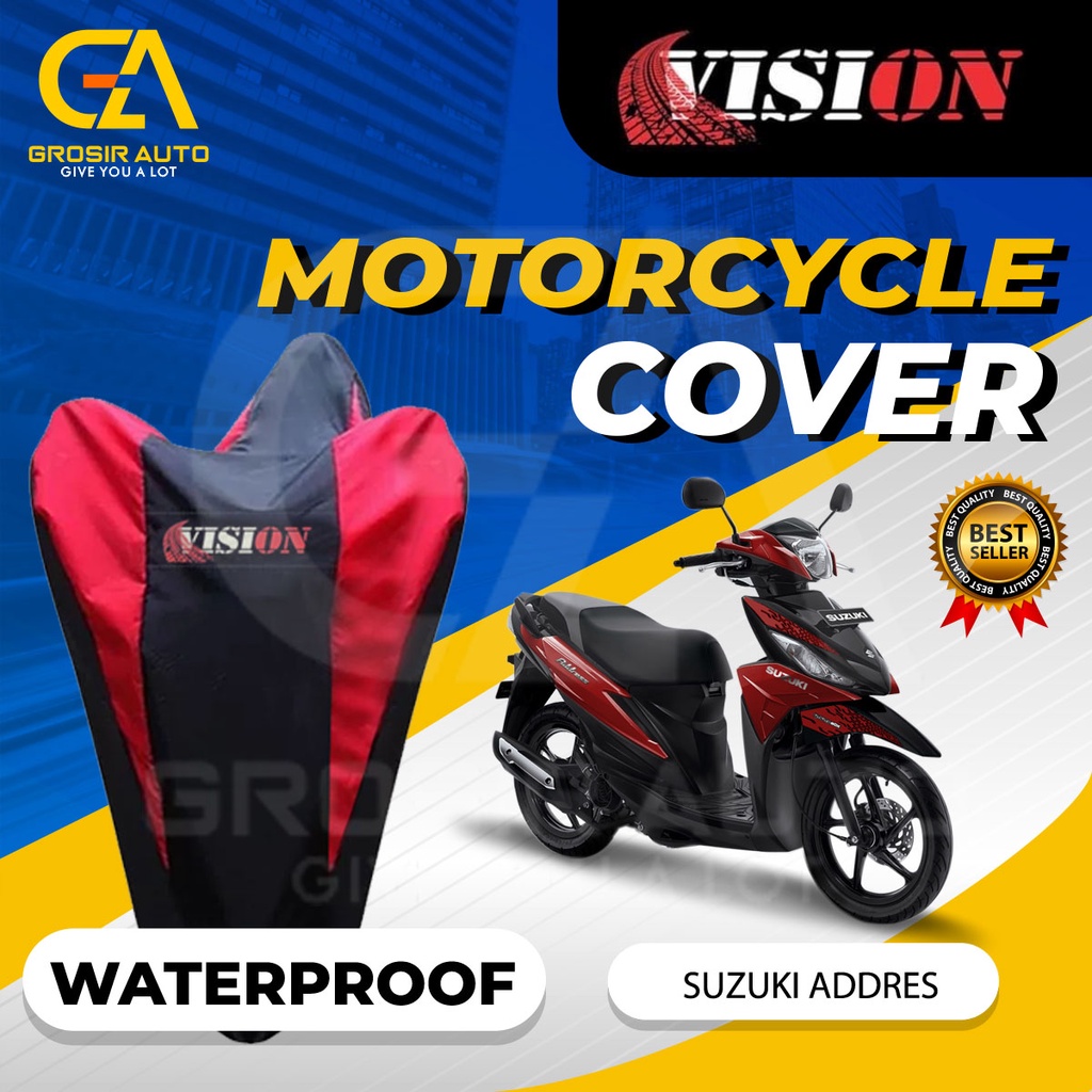 Sarung Motor ADDRES Antiair Vision / Cover Selimut Penutup Sarung Mantel Motor Vision