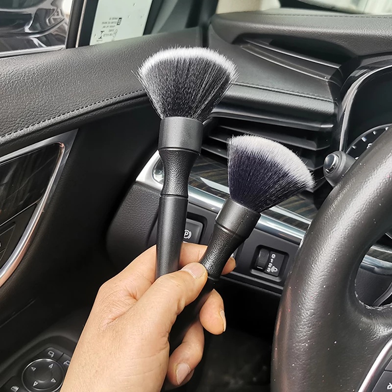 High Quality Microfiber Long Handle Car Detailing Cleaning Brushes / Automobile Ultra-Soft Interior Brush / Car Dash Duster Air Conditioner Vent Wash Brushes for Car