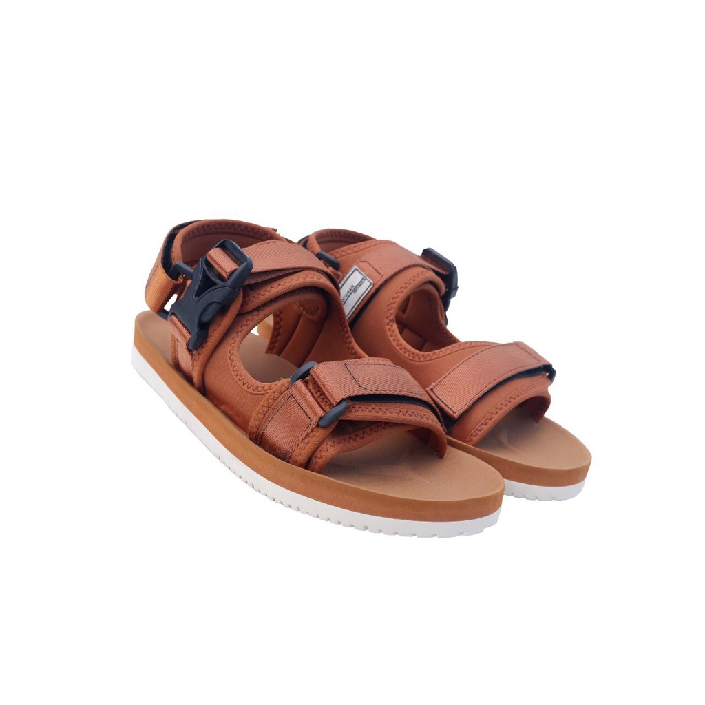 sandal kasual pria wanita volkerfootwear cutter tan whitesole