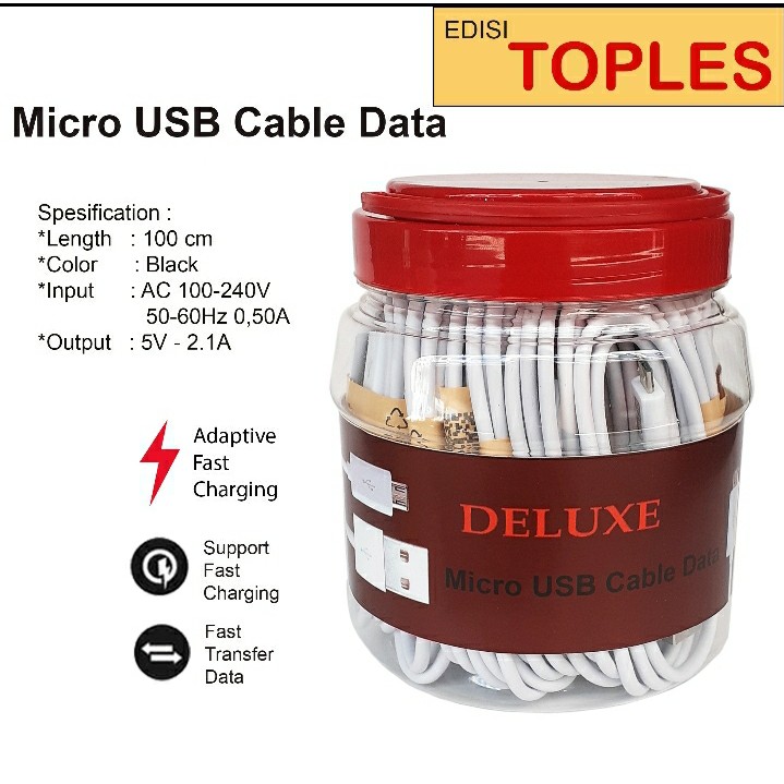 Rp 6750 Kabel USB Type-MICRO Support Fast Charging minim 50pc free TOPLES