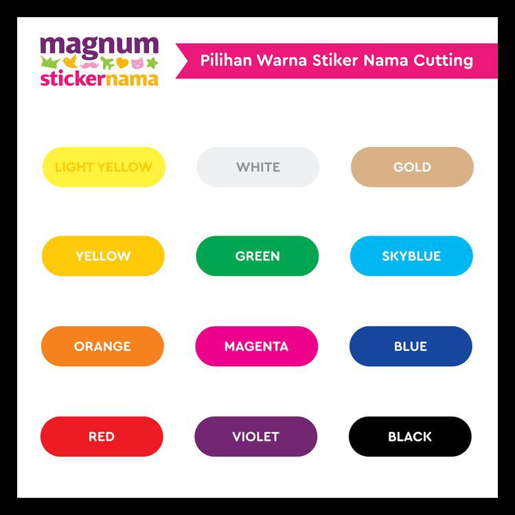 

Stiker Nama Waterproof, Cutting Sticker, Label Nama Anak Tanpa Gambar Limited Edition