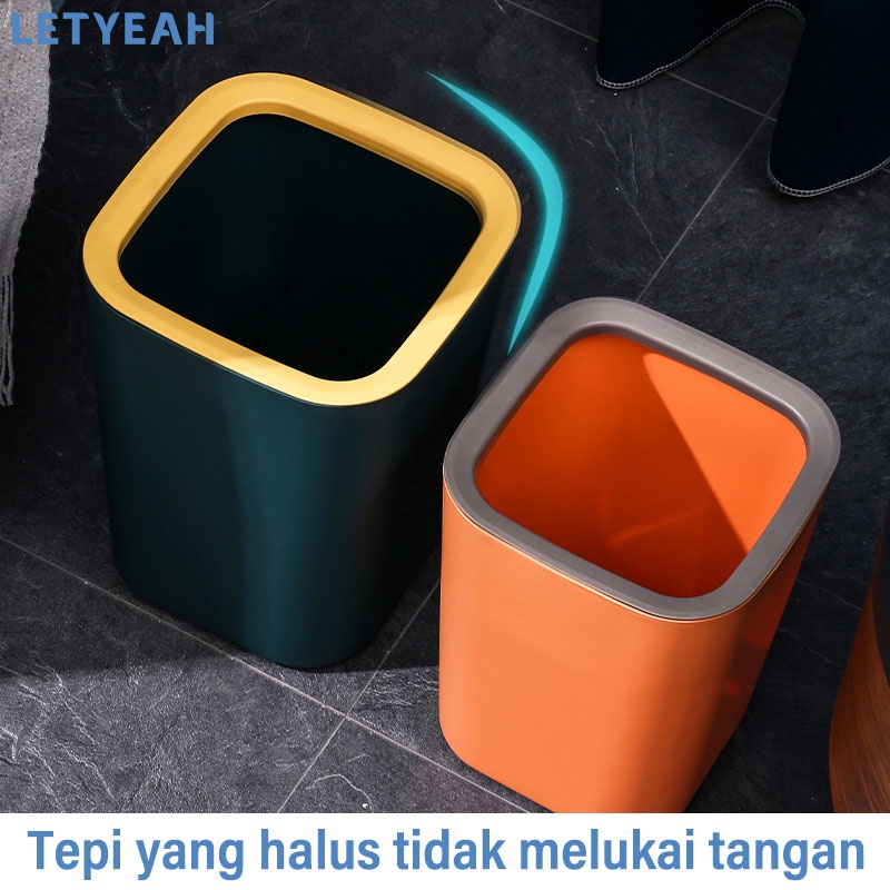 letyeah Tempat sampah besar kapasitas / tong sampah kuat dan tahan lama /trash bin rumah