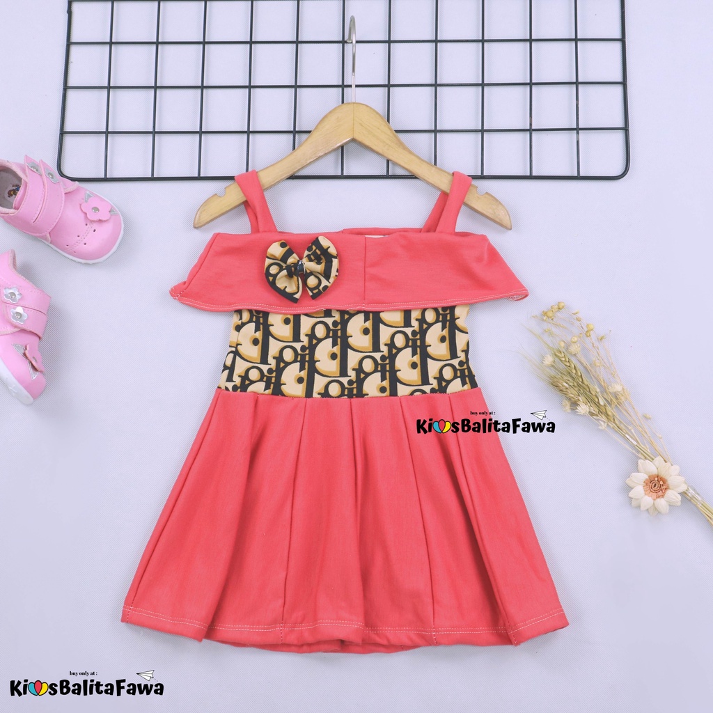 Dress Alinka uk Bayi 3-12 Bulan / Dres Sabrina Baby 6-12 Bulan Dres Pesta Baby Perempuan Gaun Babycinnamon