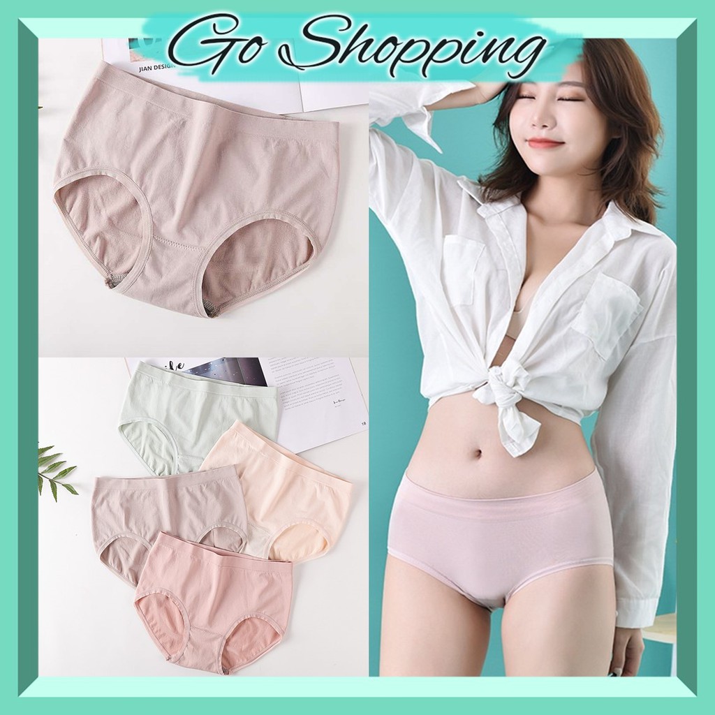 GO! CD536 Celana Dalam Wanita Polos Katun CD Motif Polos Underwear Push Up Sexy Sempak Gaya Korea Import cod