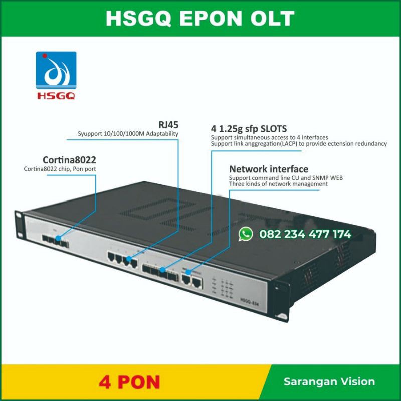 OLT EPON E04 HSGQ 4PORT
