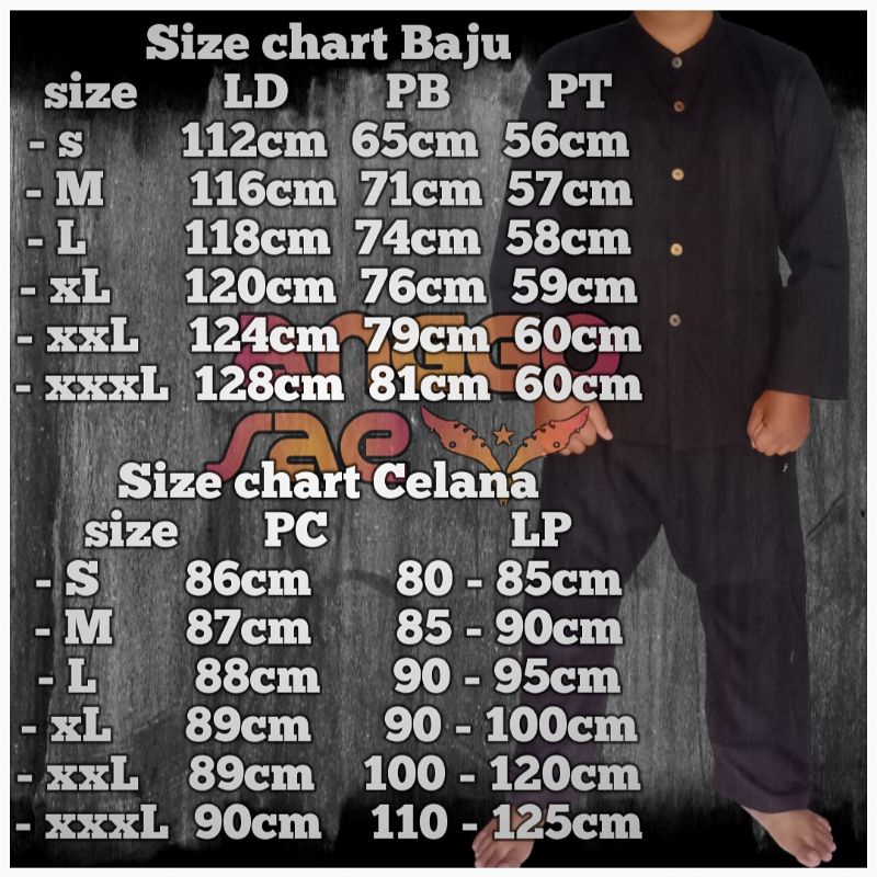 pangsi setelan baju pangsi BSY set pangsi plus iket kepala anggosae