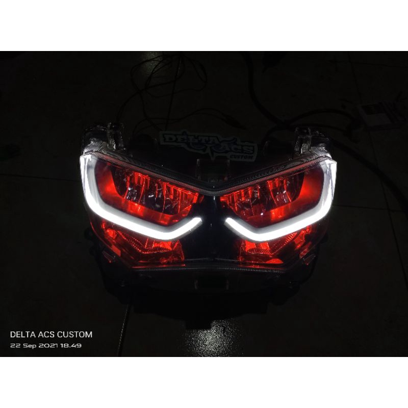 Lampu Alis & Devil Nmax New 2020 Komplit Headlamp l Lampu Alis Running New Nmax 2020 lLampu LED nmax