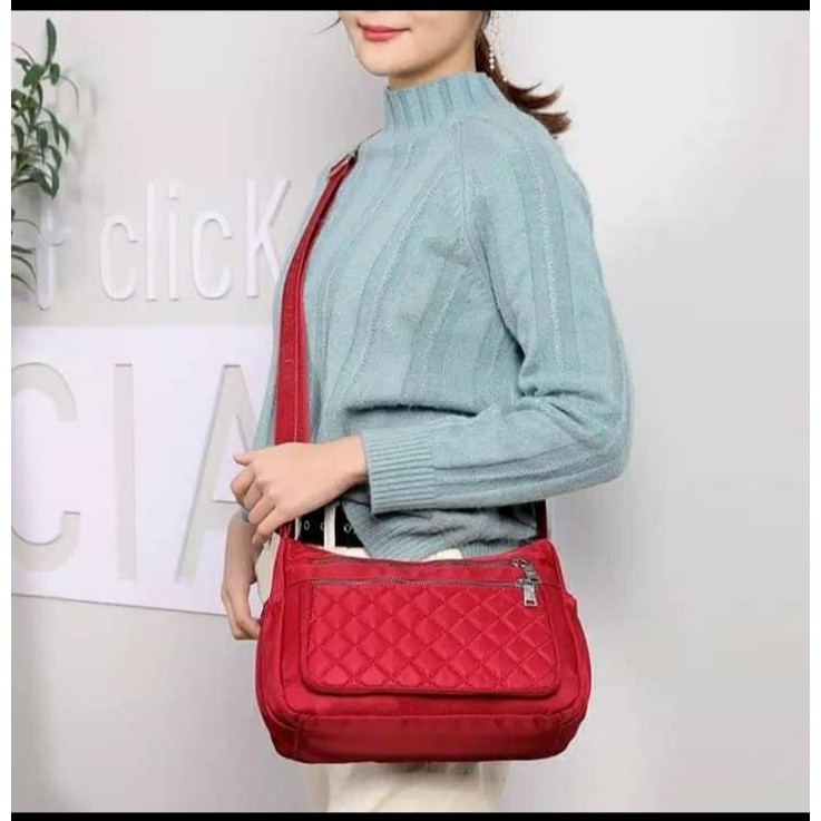 [COD] Tas Selempang Wanita Casual Bahan Nilon Anti Air Model Import Chibao CB20441 DB11277