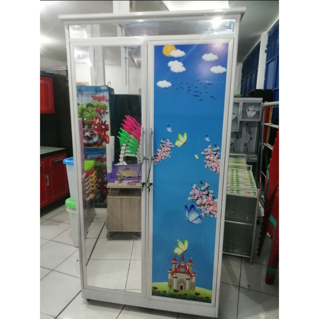 Lemari Pakaian Alumunium 2 Pintu
