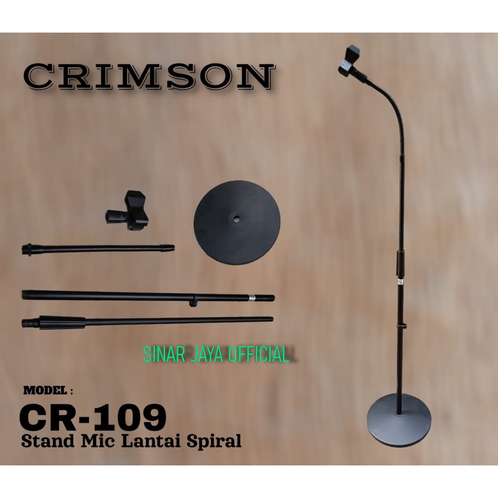 stand mic crimson CR109.tripod mic kaki bulat