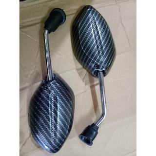 Spion Motor Karbon l Sparepart Variasi Spion Motor Tangkai Chrome Back Karbon Beat l Vario l Mio l Revo l Aerox l Dll Universal Honda Dan Yamaha Murah