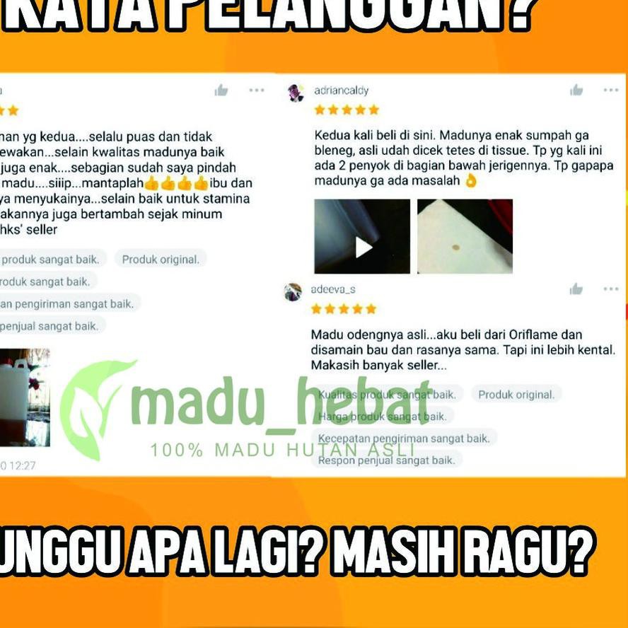 

SALE!! (qjn-770) (SIAP KIRIM) Madu Murni Asli 1kg - Madu Multiflora Murni 100% Asli