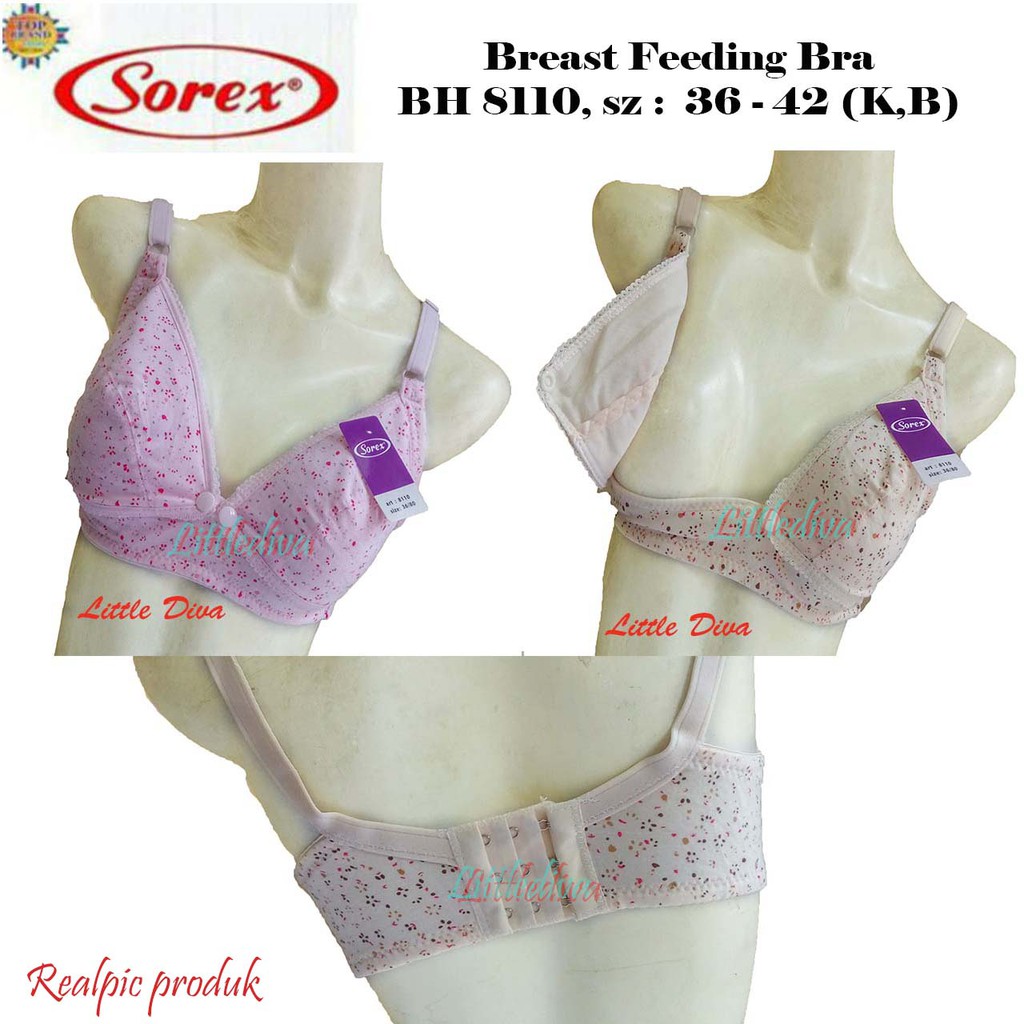 Bra Menyusui Sorex non busa tanpa kawat 8110 sz 36 38 40 42 BH nursing soreks kancing depan TBTK