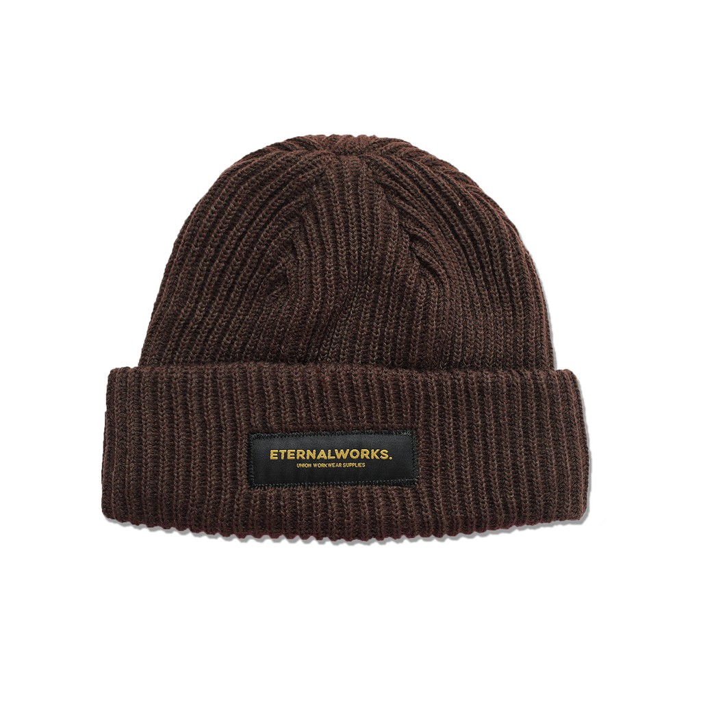 brown beanie hat