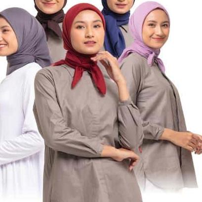Dauky Jilbab Segi Empat Polos Voal Plain Scarf Square Scarf