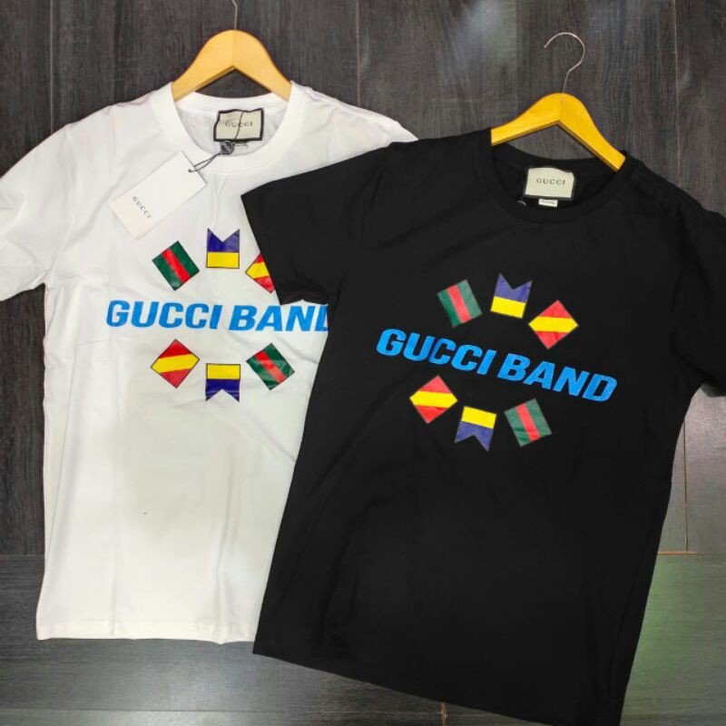 KAOS PRIA IMPORT BRANDED GUCCI BAND KUALITAS MIRROR CLONING 1:1