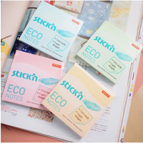 

Stick'n Eco Note (3x3) Inch - Memo Sticky Note Pastel Color