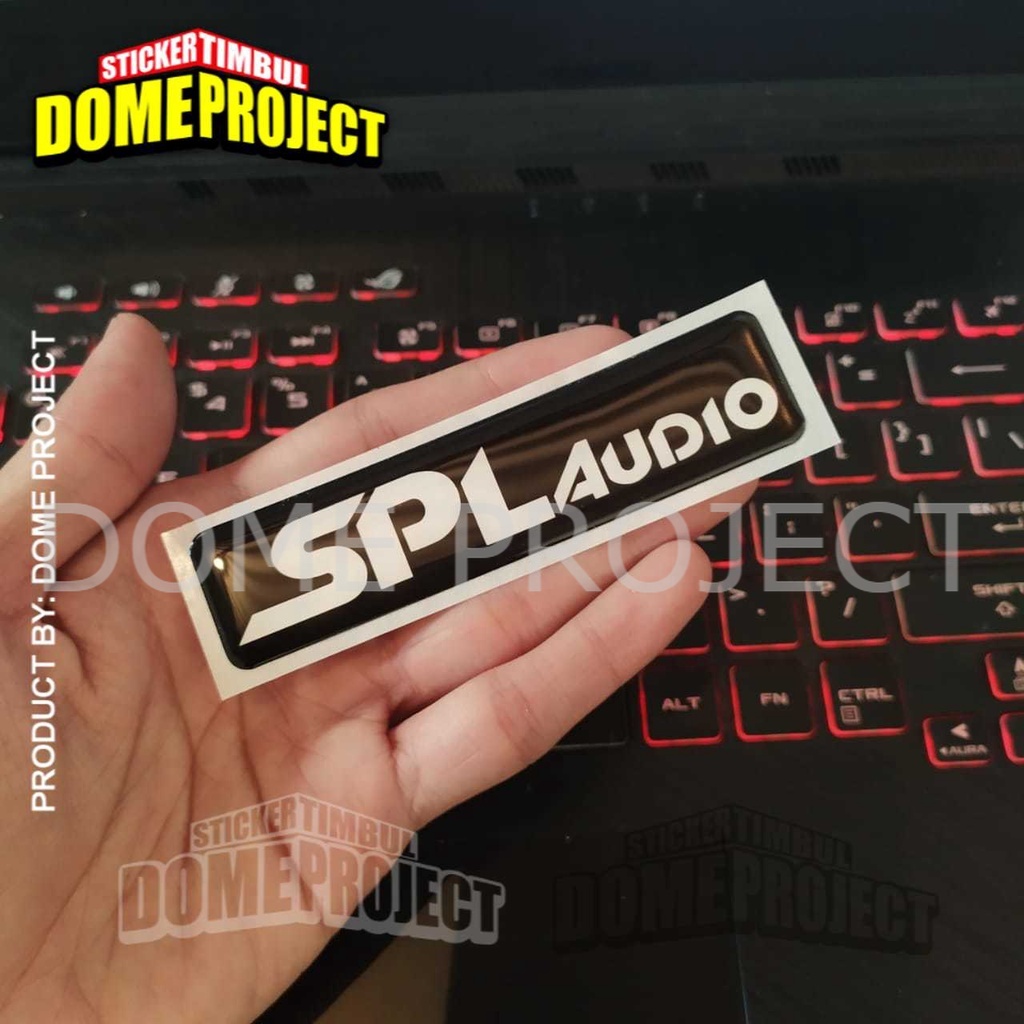 EMBLEM STIKER SOUND SPL AUDIO STIKER AUDIO STICKER LENTUR 3D BENTUK KOTAK UKURAN 24MM X 98MM