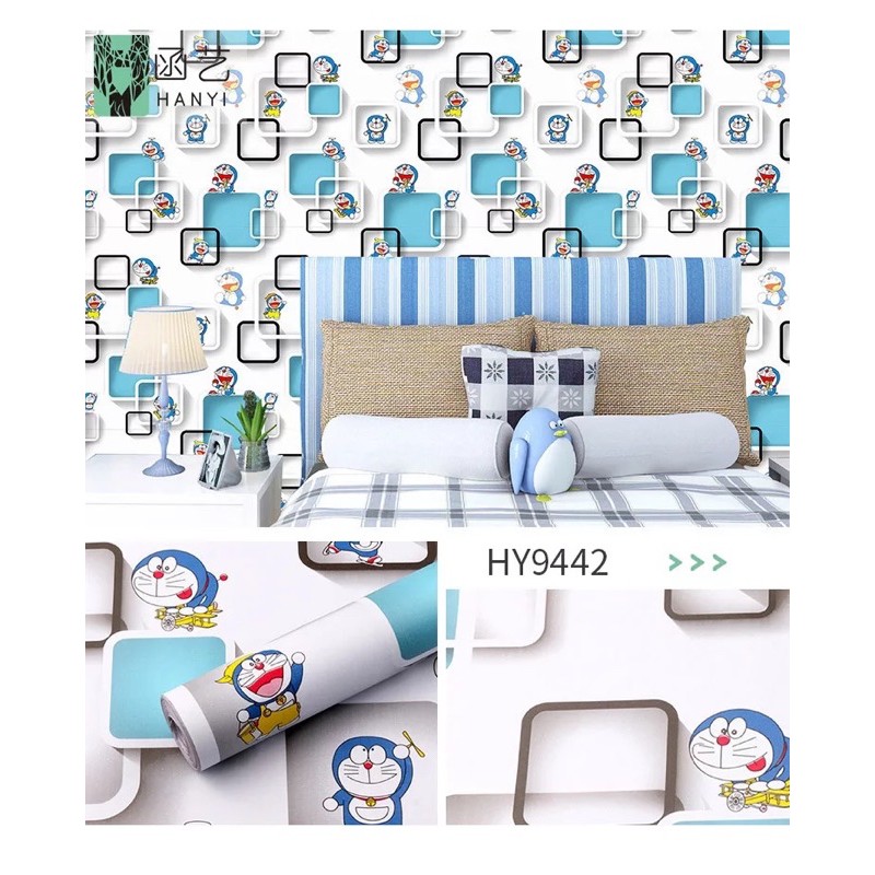 Wallpaper Dinding / Wallpaper Sticker DORAEMON 3D