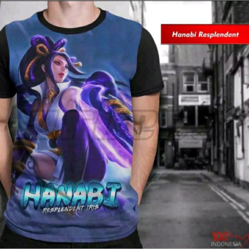 BAJU PRINT 3D KAOS PRIA/WANITA GAME ML HANABI RESPLENDENT