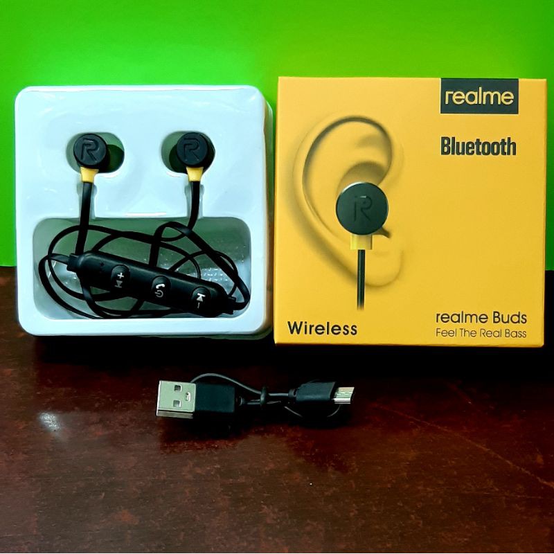 Headset Henset Bluetooth Bass Realme Buds RMA101