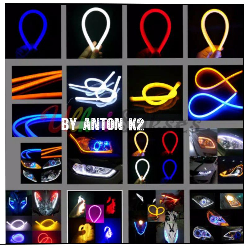 LAMPU KOLONG LED NEON FLEKSIBLE 30CM ALIS VARIASI AKSESORIS MOTOR/MOBIL 12 VOLT/LAMPU AQUARIUM HIAS