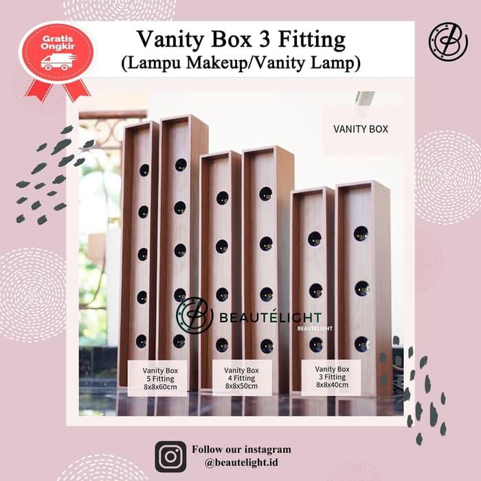 Kosmetik Vanity Lamp Makeup 3 Fitting Light Box Lampu Rias Mua Make Up Mirror Shopee Indonesia